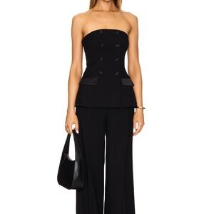 Elegant Black Strapless Jumpsuit - Lovers & Friends Helena Jumpsuit
